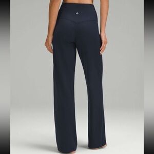 Lululemon True Navy High-Rise Wide-Leg Pants, Regular inseam, Size 14